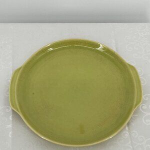 Ballerina Pottery‎ Chartreuse Round Oven-Proof Serving Platter Made in USA